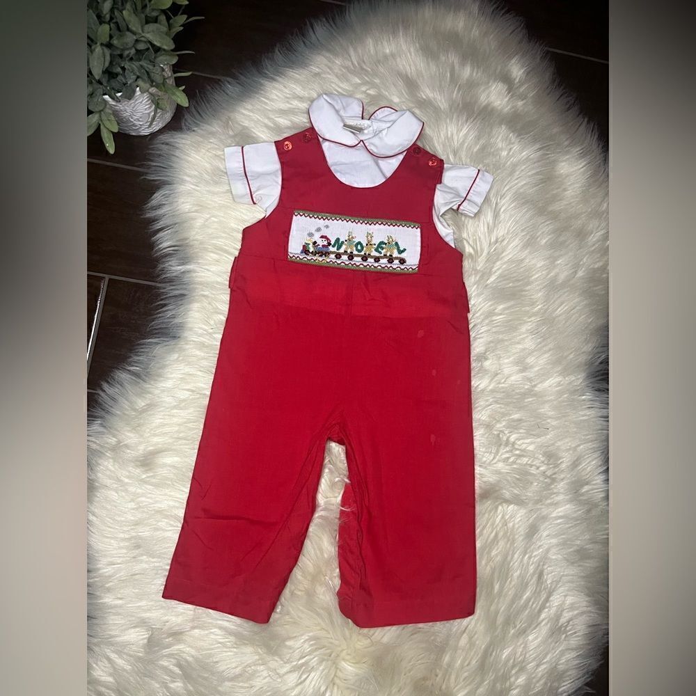 Sir John by Roselina Christmas “Noel” romper sz 12M